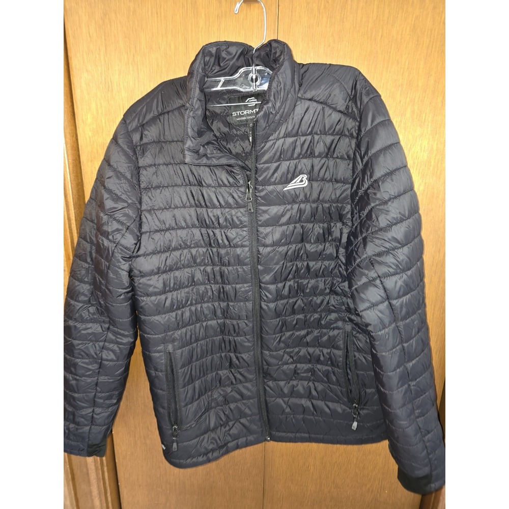 StormTech Puffer coat Black Winter  Hooded ‎ Size L